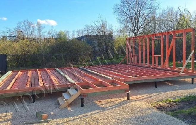 5 Каркасный дом Д-115, 11x9.5м, 91 М², Ленинградская область, Гатчинский район, СНТ Зайцево (5)